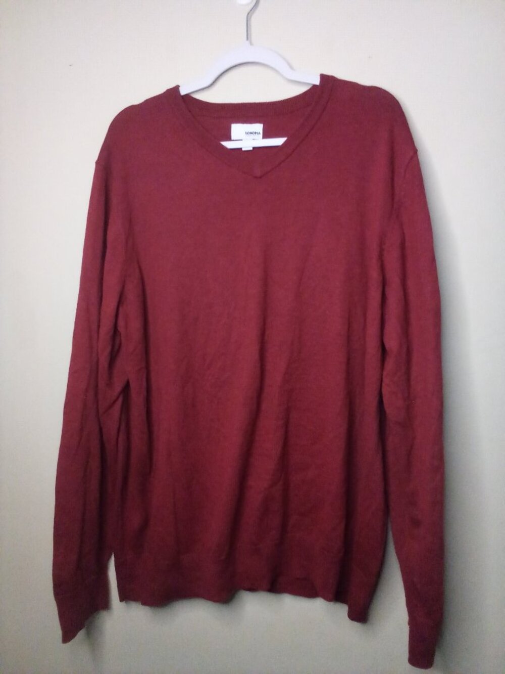 Sonoma Lightweight Sweater Men XXL Long Sleeve Red